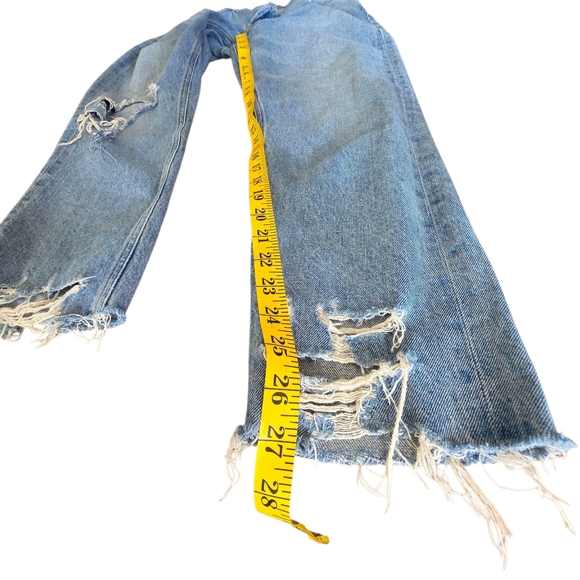 AGOLDE Jamie High-Rise Classic Jeans  Idyllic Medium Wash Distressed, Size 29 - Picture 7 of 16